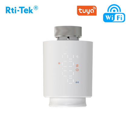 TUYA Wi-Fi Smart LED Thermostatic Radiator Valve TRV Compatible with Alexa and Google Home for Apartment Floor Heating Systems