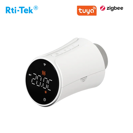 TUYA Smart LED Thermostatic Radiator Valve Alexa Google Home Compatible Requires Zigbee Gateway IP20 Protection 2-Year Warranty