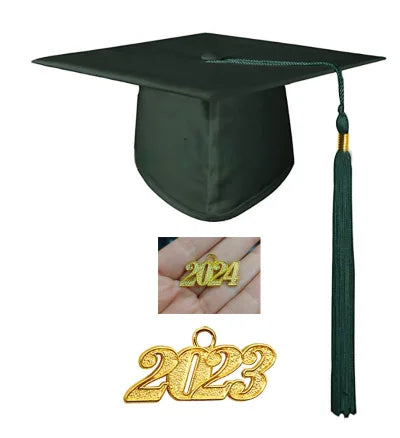 High Quality Adult Bachelor Master University Academic Mortar Board Graduation Cap Doctor Hat Striped Casual Tassels Festive