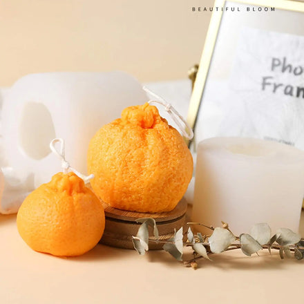 DIY Big Size Orange Fruit Silicone Mould for Candle Making Wax Melt Making Home-Made Soy Candle Silicone