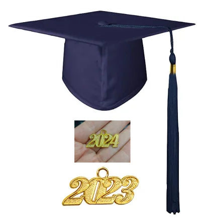 Unisex Adult Black Matte Striped Graduation Cap Adjustable Tassel 100% Cotton Business Outdoor High School College Parties