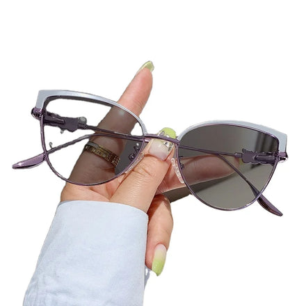 New Arrival Photochromic Anti Blue Light Blocking Glasses Women Cat Eye Glasses Frames