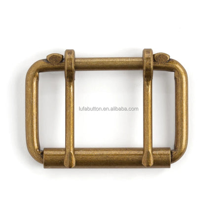 Factory Heavy Duty Two Prong Roller Buckle Double Pin Buckles for Belt Leathercraft