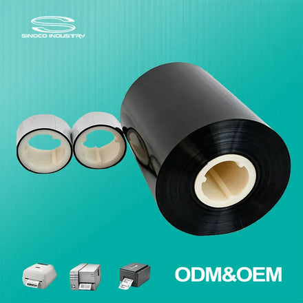 SINOCO Customized Sizes Colors Premium Thermal Transfer Washcare Resin Ribbon Factory Direct Compatible Printers