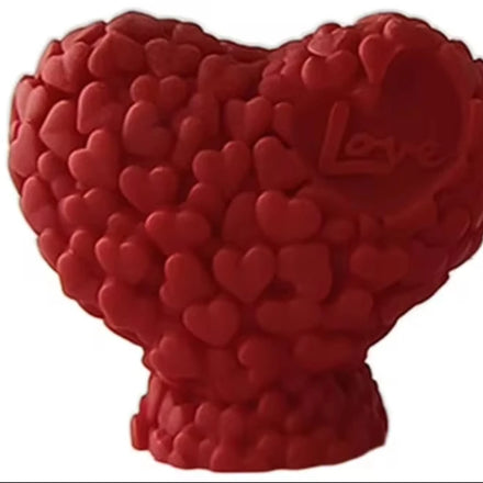3D Relief Letter Full of love Silicone Candle Mold Romantic Heart Soap Resin Making Set Standing Valentine's Day Chocolate Gifts