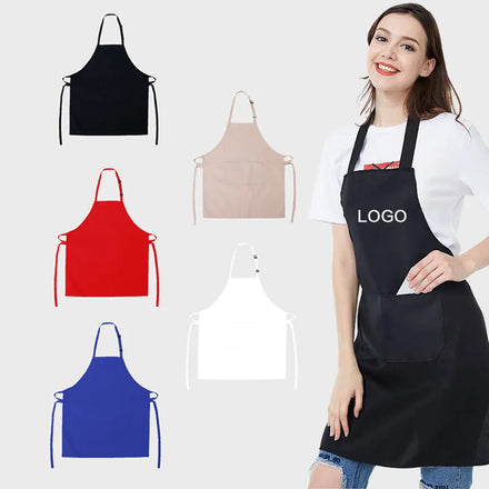 KEFEI Durable Waterproof Oilproof Cotton Sleeveless Bib Chef Apron with 2 Pockets Customizable Fashionable Design for Men Women