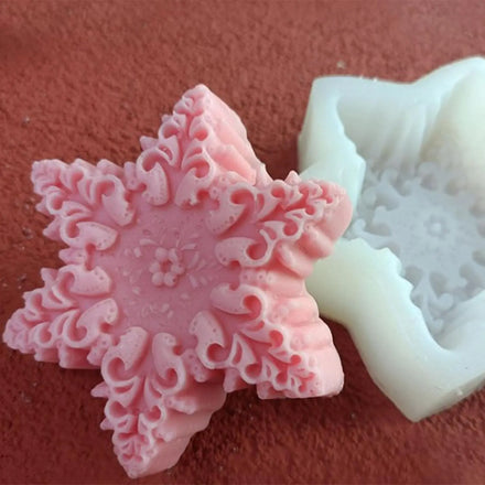 In Good Quality OEM Snowflake Silicone Soap Mold Holiday DIY Craft Christmas Thanksgiving New Year