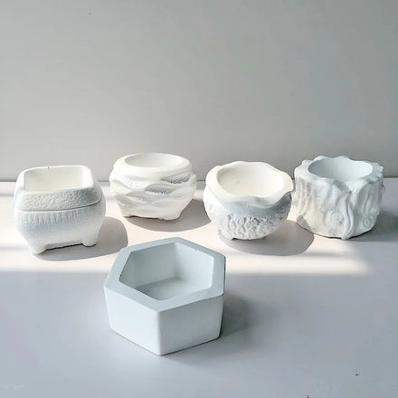 DIY Gypsum Plaster Ornament Mold for Succulent Vases and Flower Pots