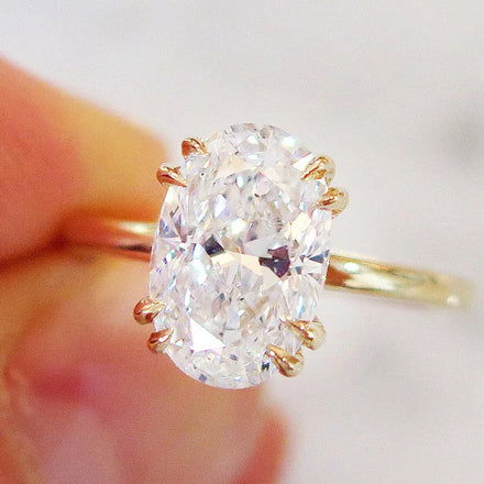 Wholesale Vvs Moissanite Engagement Wedding Rings for Women Diamond Emerald Radiant Oval Cut Ring