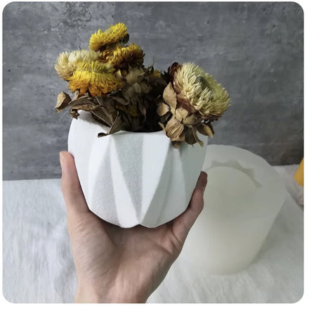 Silicone Molds for Resin Art Creative Polygon Cement Flower Pot Crystal Epoxy Silicone Mold DIY Plaster Flower Pot Mold