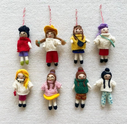 Handmade Wool Felt Finished Stylish Little Girl Girl Pendant Pendant Keychain Bag Pendant