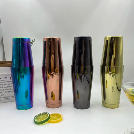 Cocktail Shakers 750ml +600ml Boston Cocktail Shaker Bar Mixer Shaker Bartender Kit Bar Accessories Four Color Optional