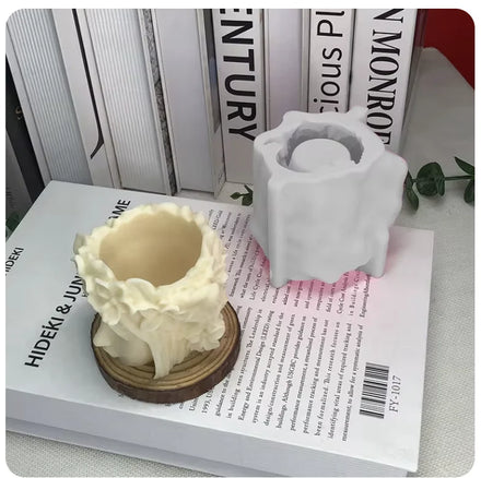 Wreath Girl Silicone Mold Handmade Desktop Decoration Plaster Epoxy Resin Pen Holder Flower Pot Micro Landscape Mold