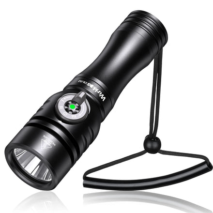 Wurkkos DL02 3000 Lumens 3 Modes IPX8 Waterproof Scuba Diving Flashlight 100M Underwater Light With Power Indicator