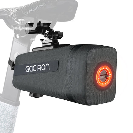 Gaciron Bird Nest Bike Bag Smart Taillight Integrated With the Bag Motion Sensor and Light Sensor Waterproof Saddle Bag