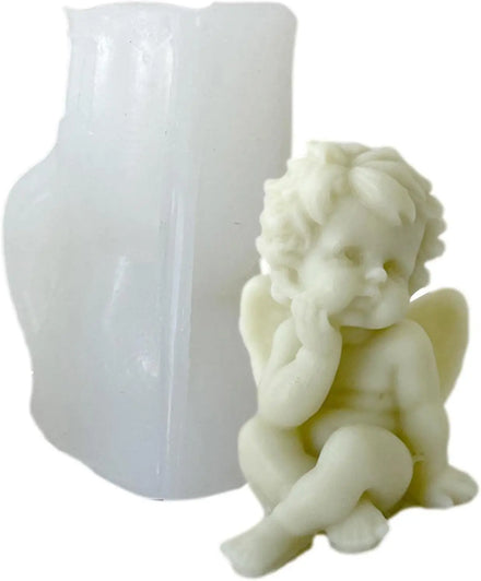 Silicone Angel Mold DIY Epoxy Pottery Plaster Chocolate Cake Decoration Candle Making Mould Scented Wax Mould Aromatherapy Mold
