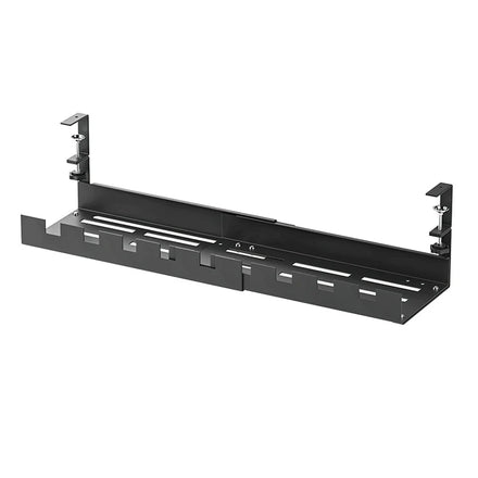 Retractable Wire Management Tray Under Desk Wire Organizer Cable Tray Sturdy Metal Cable Organizer for Home Stand Indoor