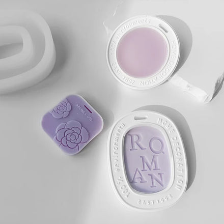 DIY Letter Gypsum Aromatherapy Candle Tag Mold Car Diffuser Stone DIY Gypsum Pendant