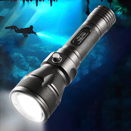 New Underwater Works Bright Light Amphibious Deep Sea Catch Fish Aluminum Alloy T6 Led Torches Lights Tactical Diving Flashlight