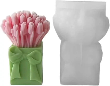 Tulip Lavender 3D Bouquet Silicone MoldAromatherapy Candle Flower Mold Handmade DIY Plaster Epoxy Ornaments