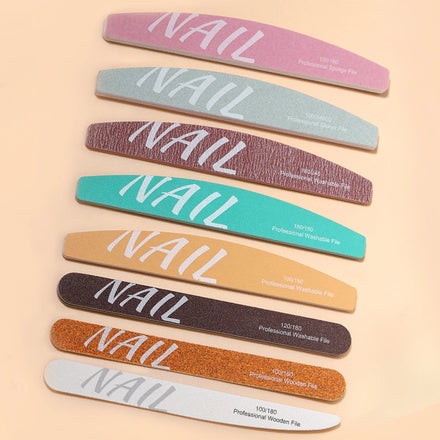 Professional Plastic Nail File Self Adhesive Sand Paper Eco-friendly Customized Nail Art Polishing Tool Single Side Manicure