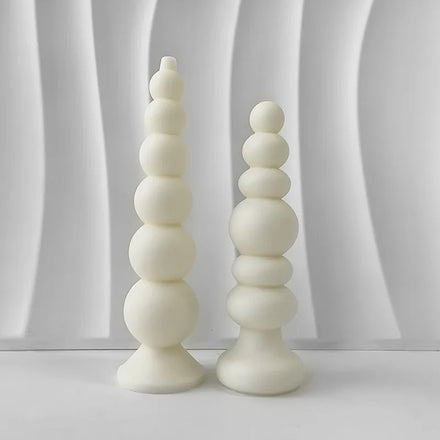 DIY Long Round Ball Pillar Aroma Candle Silicone Mold Cylinder Plaster Ornament Molds Candle Making Supplies