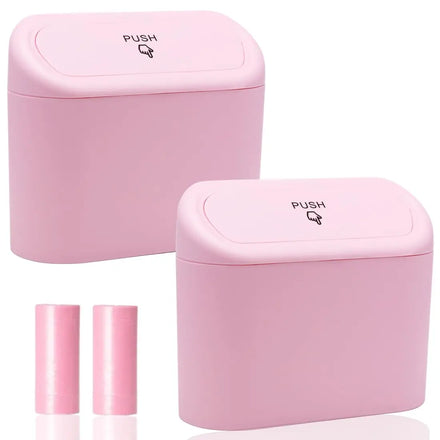 Mini Waterproof Auto Dustbin Garbage Organizer Container Bin Automotive Garbage Container Bin for Vehicle Car Trash Can with Lid