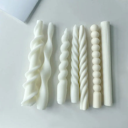 Big Quantities Striped Long Silicone Candle Mold for Candle Holder DIY Home Decor Special Shaped Bar Candle Making