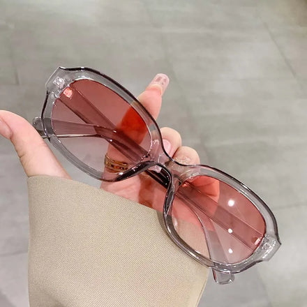 Fashion Gradient Yellow Small Round Sunglasses Women Men Retro Vintage Square Sun Glasses Brand Designer Shades UV400