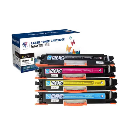 Befon Compatible Toner Cartridge CE310A/CE310/CE311a/CE311/CE312a/CE312/CE313a/CE313 for HP for Printers 1300 Yield