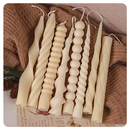 Wholesale OEM Factory DIY Creative Long Stem Rotating Scented Candle Silicone Mold Church Candle Making Supplies