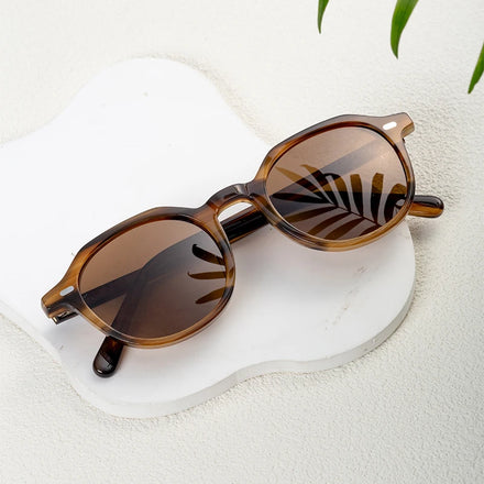 Custom Retro Unisex Fashion Acetate Polarized Sunglasses-Biodegradable OEM/ODM Brand Model HJ16184