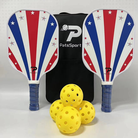 Wholesale USAPA Standard Premium Fiberglass Pickleball Paddle Sets Includes 2 Paddles 4 Balls 1 Carry Bag