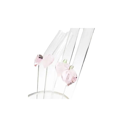 Hand Blown Borosilicate Glass Butterfly Eco-friendly CE Certified Clear Custom Logo Bar Accessories Drinking Straws Food Safe