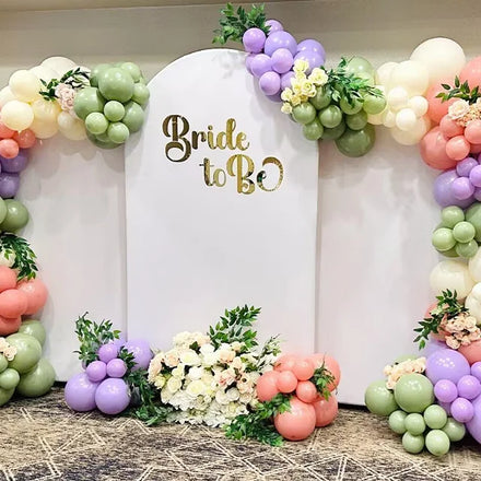 White Design Arch Stand Covers Round Top Chiara Arch Backdrop Cover for Birthday Party Ceremony Banquet Decoration