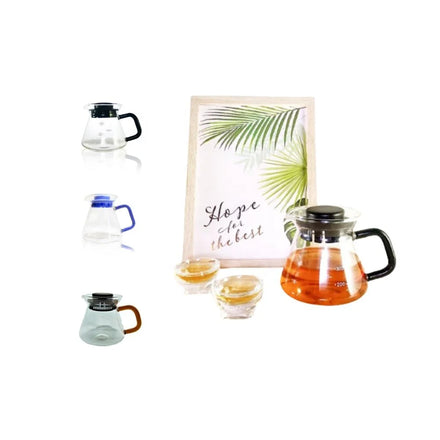 High Borosilicate Glass Hand Blown Eco-Friendly Modern Glass Pot Kettle Custom Color Individually Boxed Chien Keng for Party Use