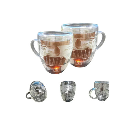 Chien Keng CU-A04-037 301-400ml Purple Borosilicate Glass Hand Blown Eco-Friendly Modern Hand Grip Tumbler