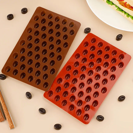 Creative Coffee Bean Shaped Silicone Mold 1pc Bakeware Set for Fudge & Chocolate Baking