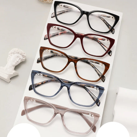 FEROCE Fancy Cat Eye Unisex Fashionable Luxury Optical Eyeglasses Frames New Design Spectacles