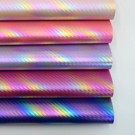 Radiant Carbon Pattern PVC Synthetic Leather Vinyl Fabric for Make-up Case Handbag Crafts