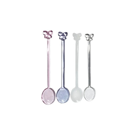 Hand Blown Art Eco-friendly Borosilicate Glass Spoon Cute Reusable for Party Home & Restaurant Use