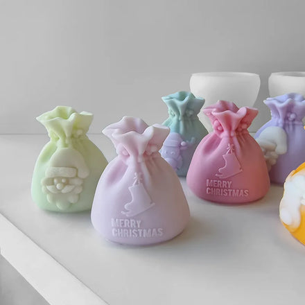 Christmas Gift Bag Silicone Mold Epoxy Resin Mold Christmas Crafts Jewelry Ornament Candle Making Tool