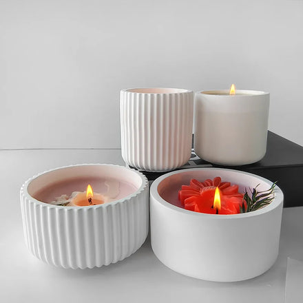 Candlestick Silicone Mold DIY Jewelry Storage Box Craft Making Plaster Resin Concrete Flower Pot Casting Molds Home Deco