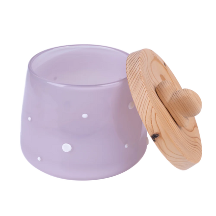 Modern Hand Blown Glass Storage Jars Bamboo Lids Customized Color Free Size Individually Boxed Chien Keng Brand Wedding Tabletop