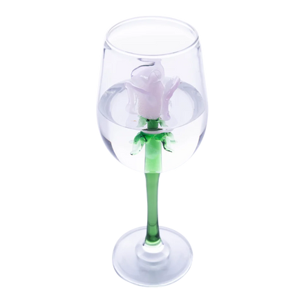 Chien Keng Handmade Rose Coupe Wine Cup Goblet 10 oz Capacity TW Origin for Wedding Modern Elegant Glassware