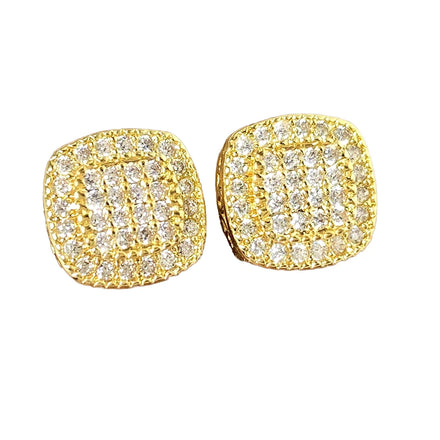 For Foxi In-Stock Luxury Hip Hop Stud Earrings Micro Paved Cubic Zirconia Fashionable Trendy Design for Men and Women