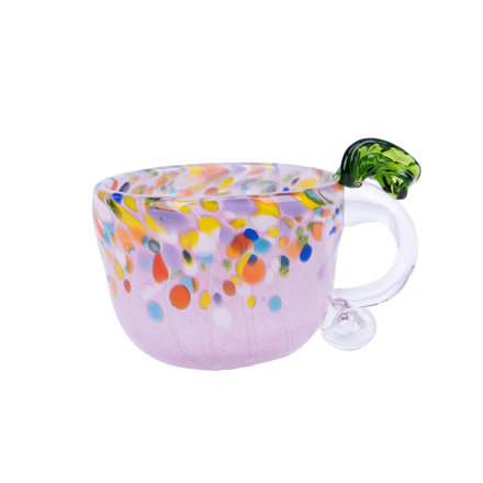 Reusable Hand Blown Eco-Friendly Glass Coffee Mug Modern Luxury Design Chien Keng CU-A04-041 Custom Color Individually Boxed
