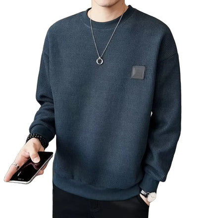 Bangladesh China Factory Price Custom Logo Embroidery  Wide-bottomed T-shirt in the Style Long-sleeved Round-neck Sweatshirt