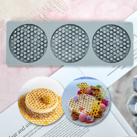DIY Honeycomb Design Silicone Icing Fondant Molds Chocolate Chip Cake Molds Silicone Baking Molds Pastry Tools Cake Decorating