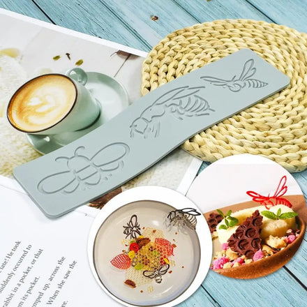 3D Hollow Honey Bee Shaped Lace Pad Cake Silicone Mold Cake Biscuit Cookies Candy Pudding Chocolate Hard Candies Dessert
